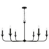 Capital Lighting 448961MB Presley 6 Light Chandelier Matte Black