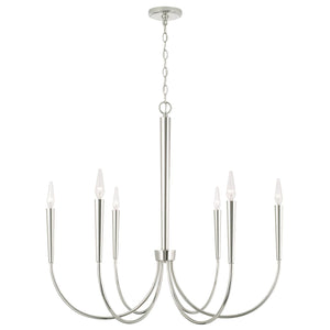 Capital Lighting 445961PN Holden 6 Light Chandelier Polished Nickel