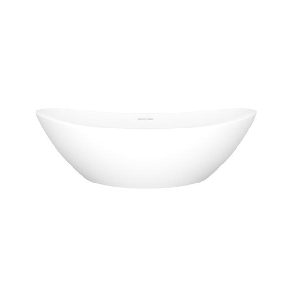 Amalfi 22" x 13" Oval Vessel Lavatory Sink Standard Matte White