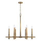 Capital Lighting 449661AD Blake 6 Light Chandelier Aged Brass