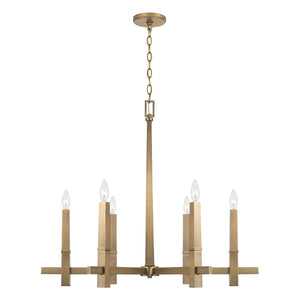 Capital Lighting 449661AD Blake 6 Light Chandelier Aged Brass