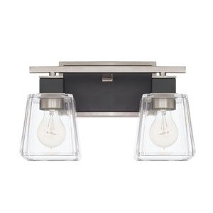 Capital Lighting 125221BT-445 Tux 2 Light Vanity Black Tie
