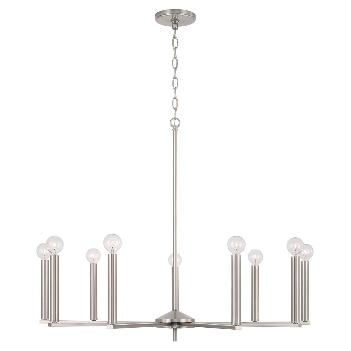 Capital Lighting 448691BN Portman 9 Light Chandelier Brushed Nickel
