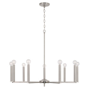 Capital Lighting 448691BN Portman 9 Light Chandelier Brushed Nickel