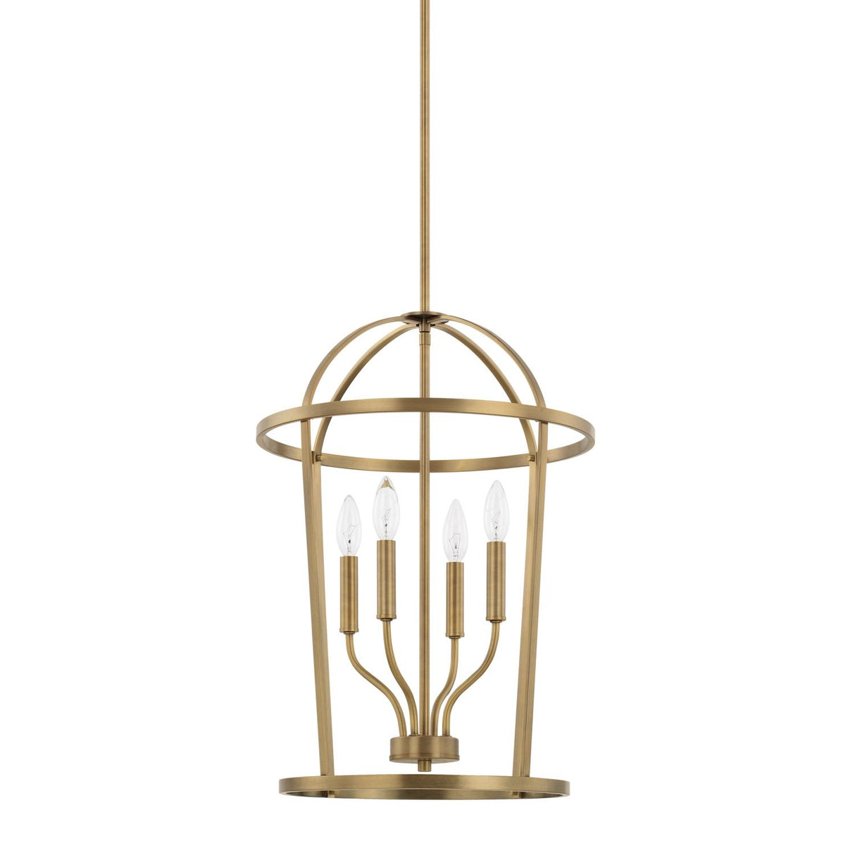 Capital Lighting 528541AD Greyson 4 Light Foyer Aged Brass