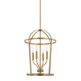 Capital Lighting 528541AD Greyson 4 Light Foyer Aged Brass
