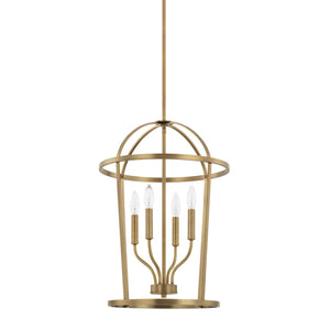Capital Lighting 528541AD Greyson 4 Light Foyer Aged Brass