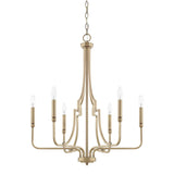 Capital Lighting 419361AD Dawson 6 Light Chandelier Aged Brass