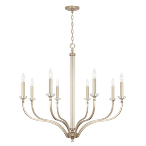 Capital Lighting 444881BS Breigh 8 Light Chandelier Brushed Champagne