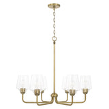 Capital Lighting 442261AD-512 Miller 6 Light Chandelier Aged Brass