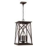 Capital Lighting 946542OZ Marshall 4 Light Outdoor Hanging Lantern Oiled Bronze