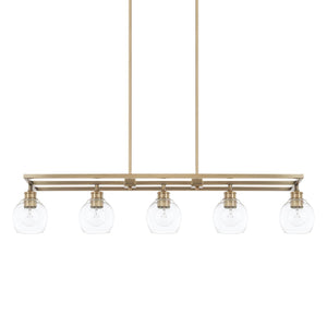 Capital Lighting 821151AD-426 Mid Century 5 Light Island Aged Brass