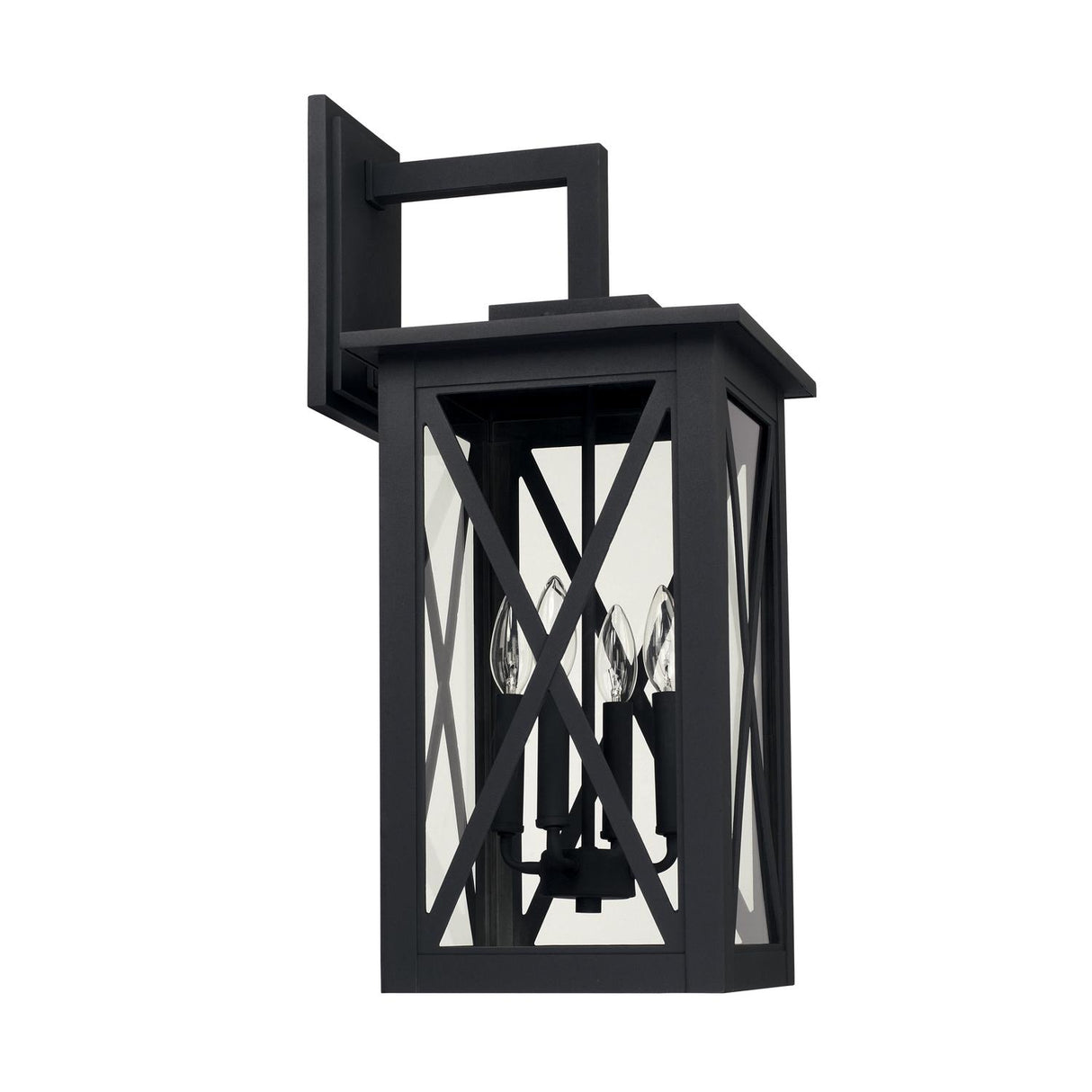 Capital Lighting 926641BK Avondale 4 Light Outdoor Wall Lantern Black