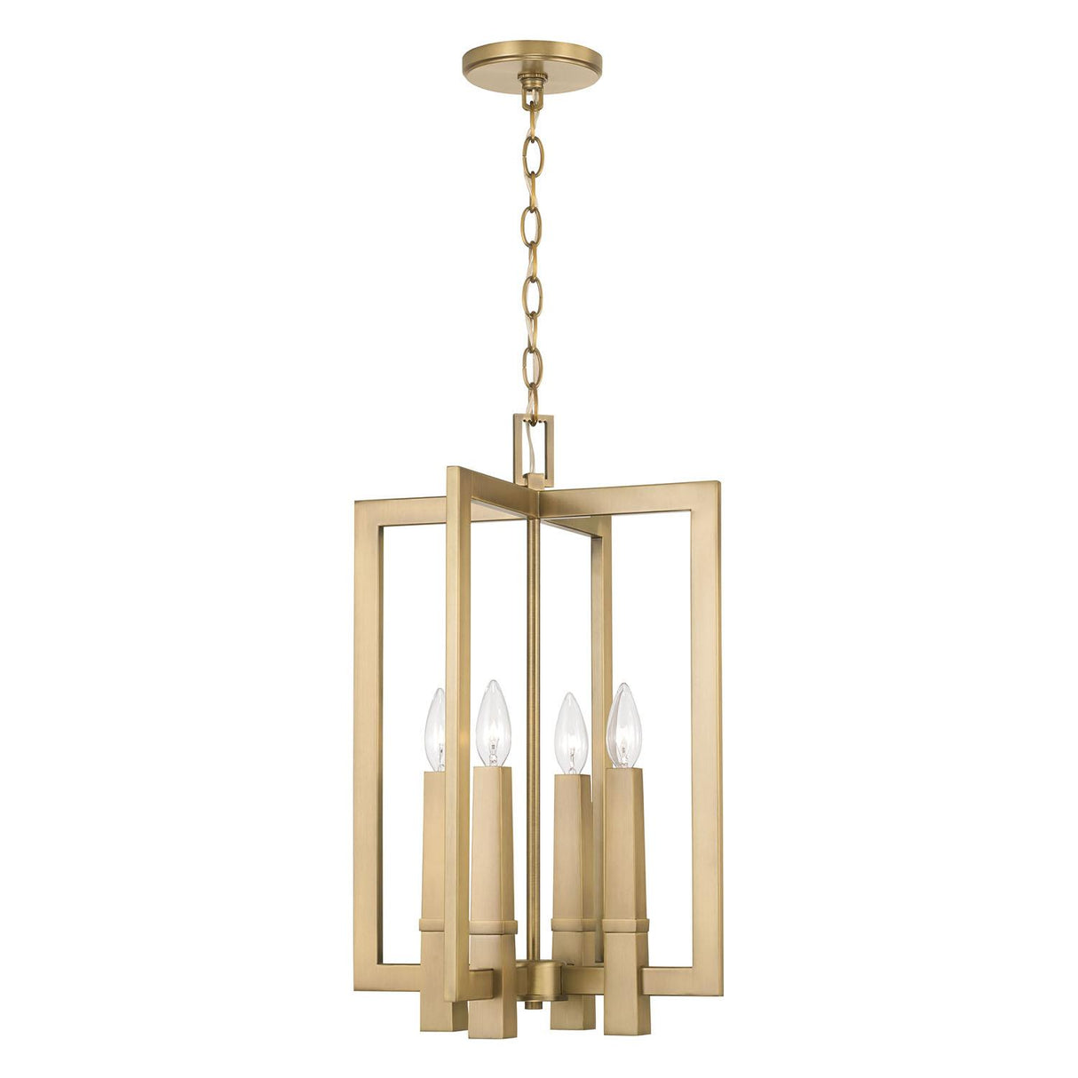 Capital Lighting 549641AD Blake 4 Light Foyer Aged Brass