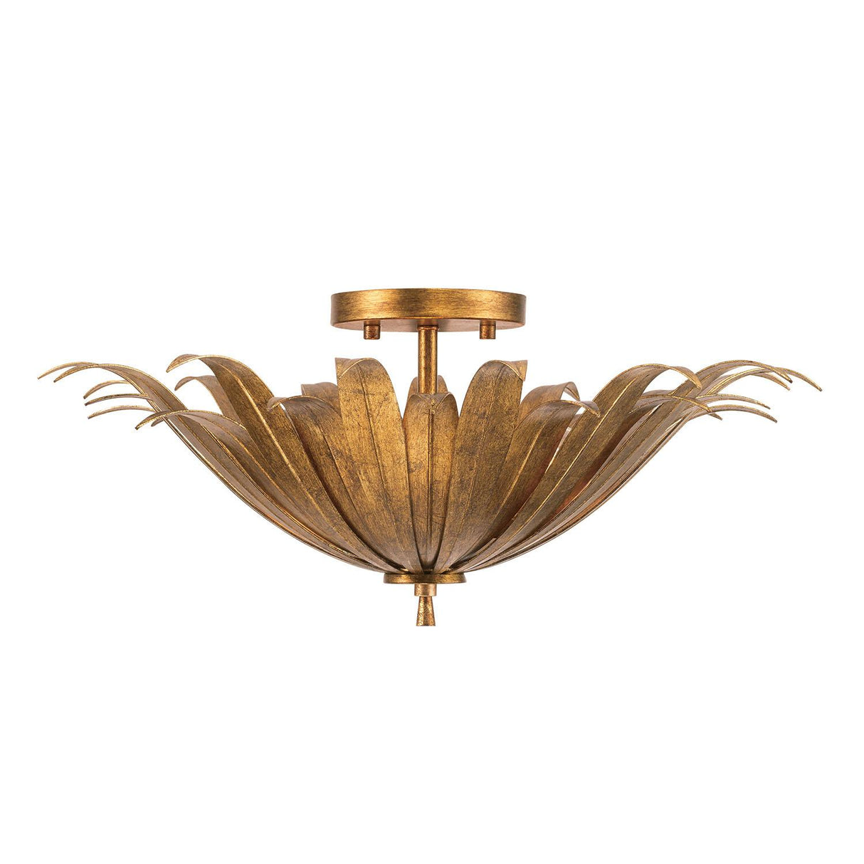 Capital Lighting 249531AG Eden 3 Light Dual Mount Semi-Flush/Pendant Antique Gold