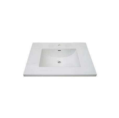 3cm (1-1/4") 31" White Ceramic Top - single hole