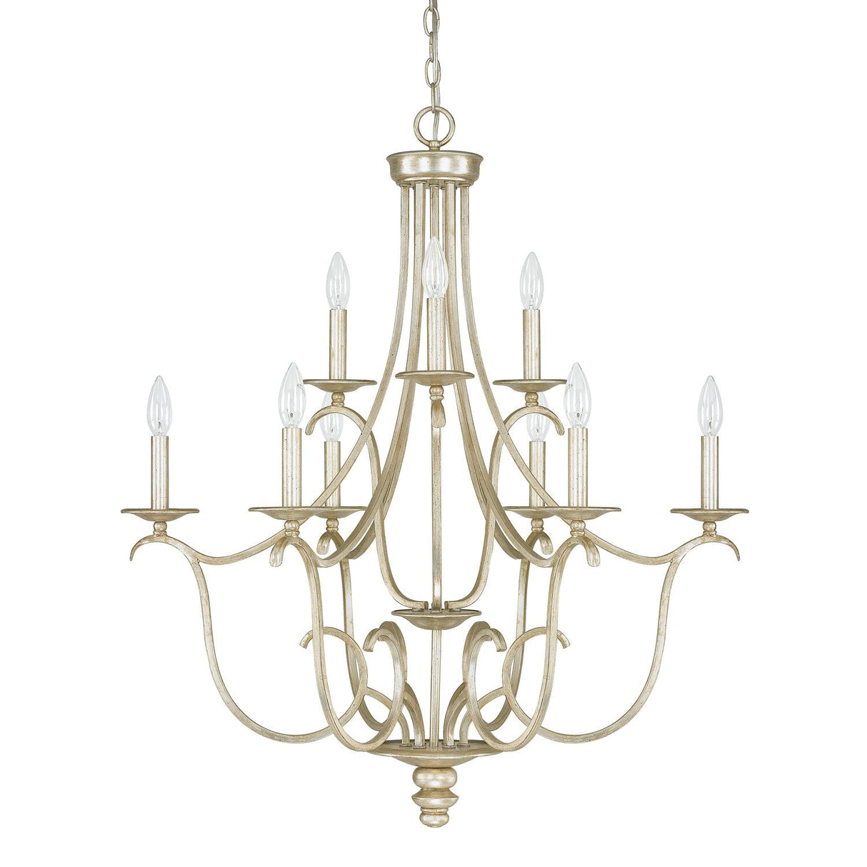 Capital Lighting 4729WG-000 Bailey 9 Light Chandelier Winter Gold