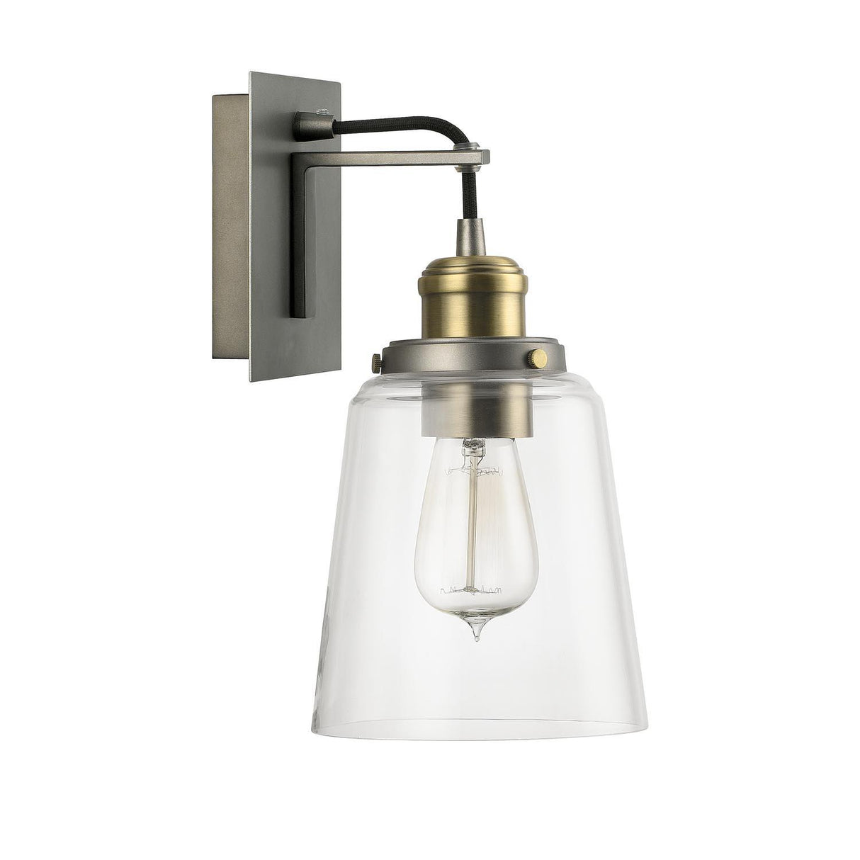 Capital Lighting 3711GA-135 Fallon 1 Light Sconce Graphite and Aged Brass