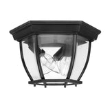 Capital Lighting 9802BK Outdoor 3 Light Outdoor Flush Mount Black