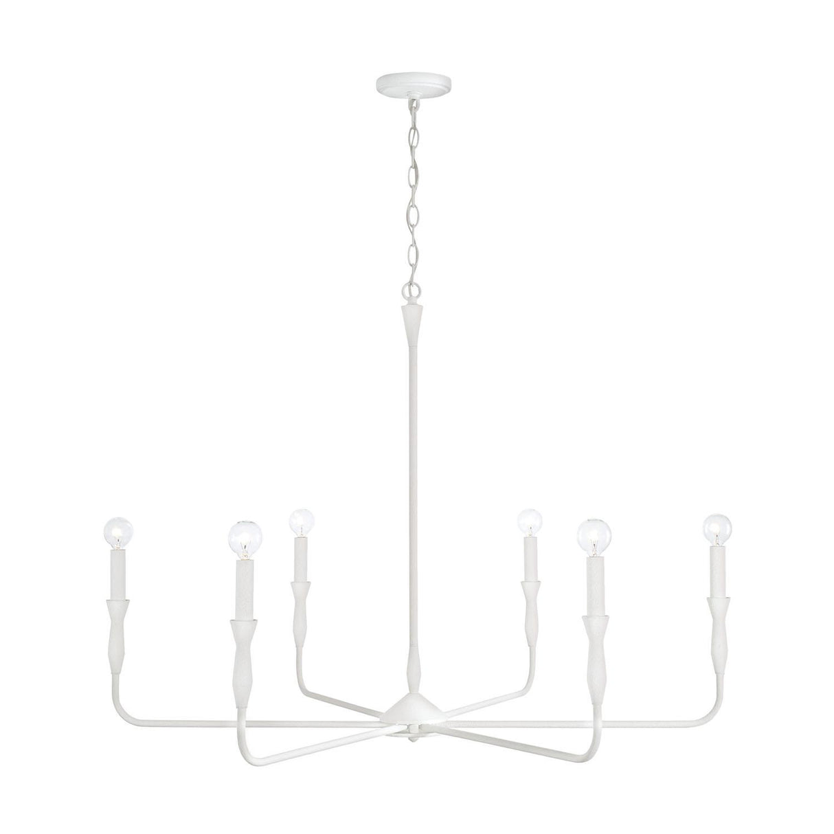 Capital Lighting 450362XW Paloma 6 Light Chandelier Textured White