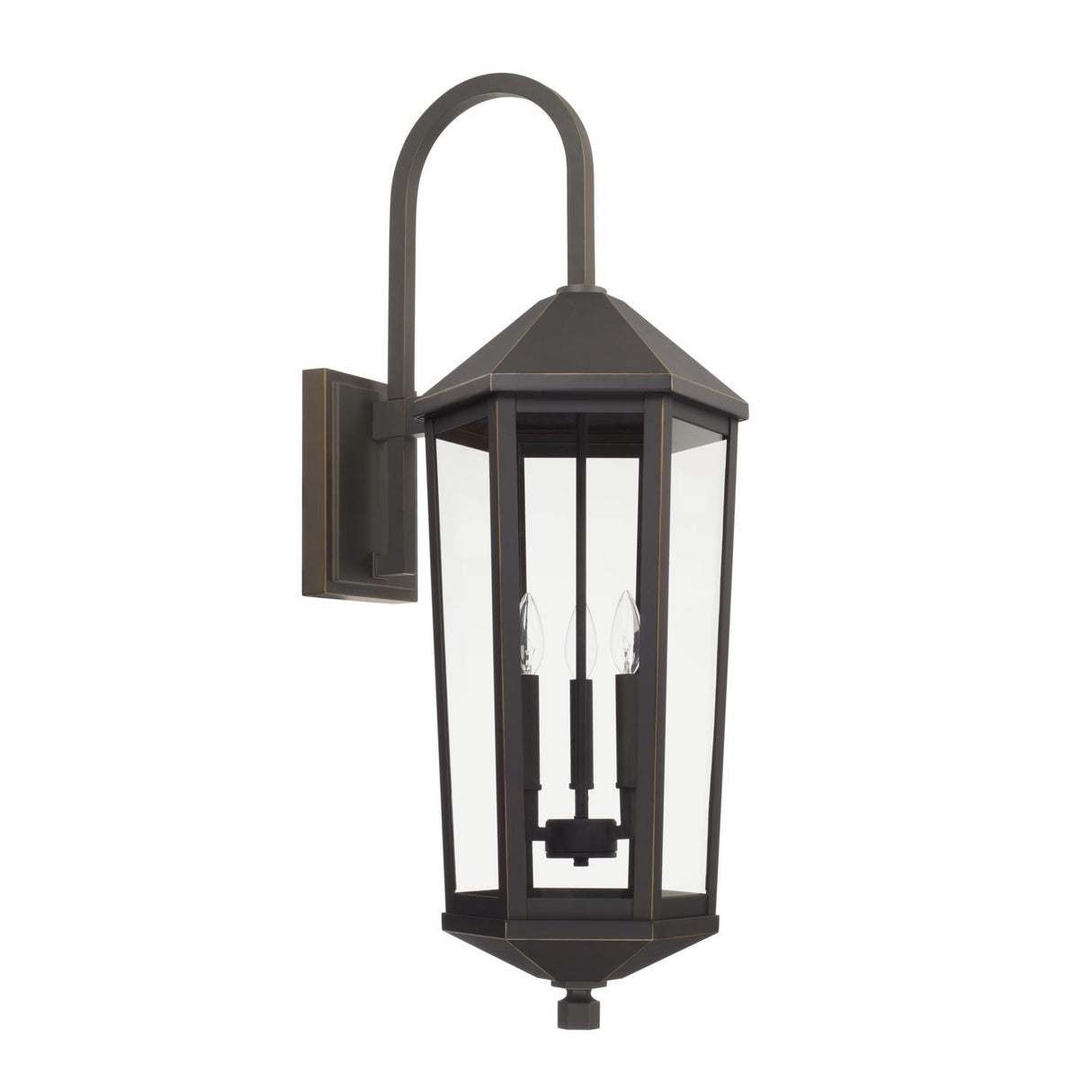 Capital Lighting 926932OZ Ellsworth 3 Light Outdoor Wall Lantern Oiled Bronze