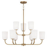 Capital Lighting 448891AD-542 Lawson 9 Light Chandelier Aged Brass