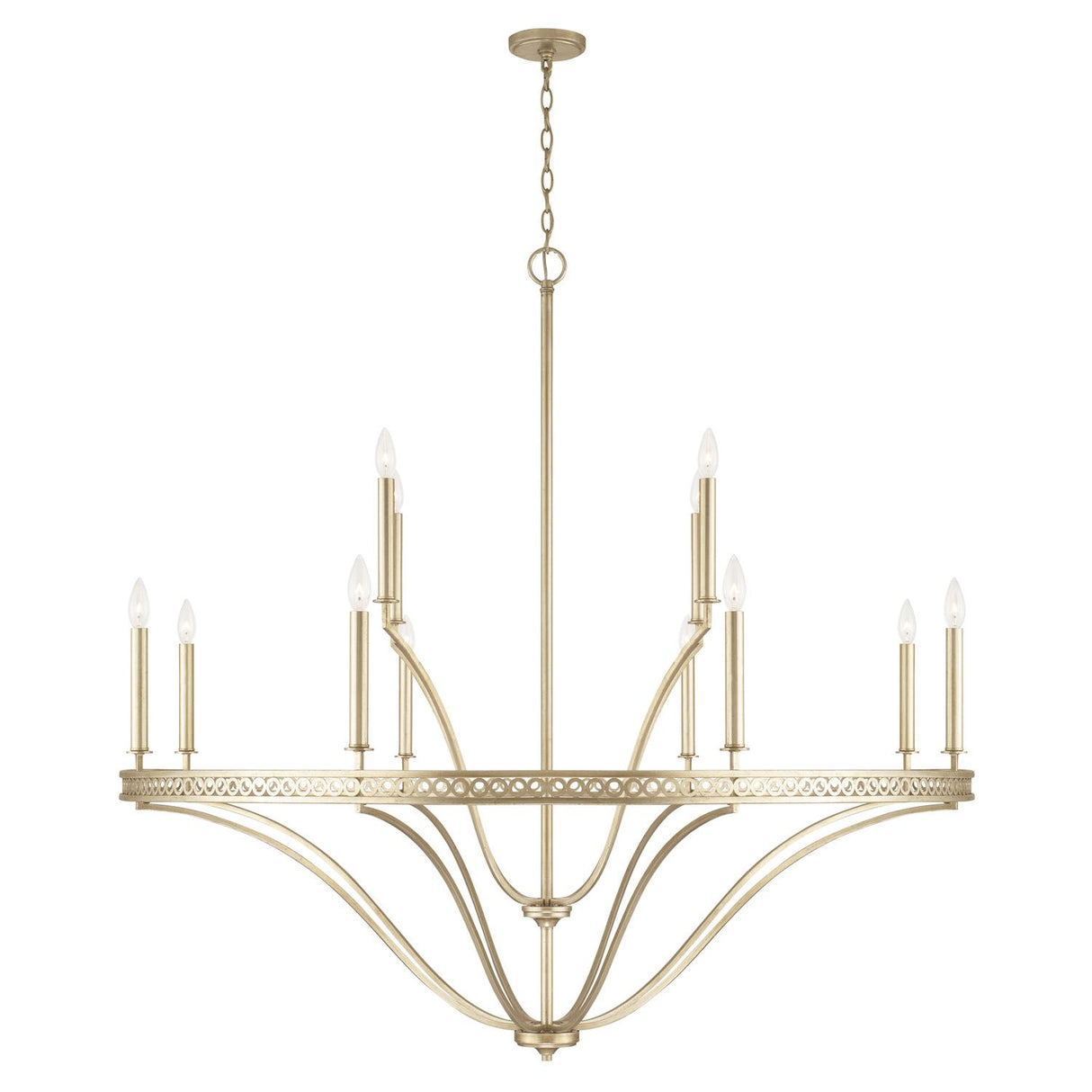 Capital Lighting 443101WG Isabella 12 Light Chandelier Winter Gold