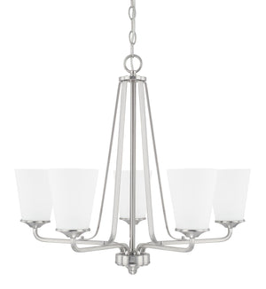 Capital Lighting 414151BN-331 Braylon 5 Light Chandelier Brushed Nickel