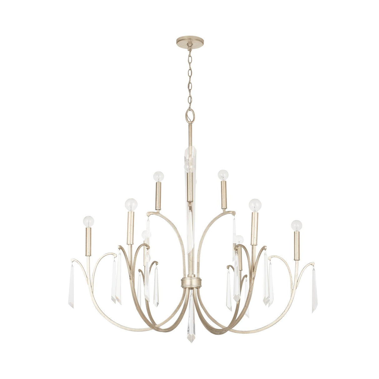 Capital Lighting 437001WG Gwyneth 10 Light Chandelier Winter Gold