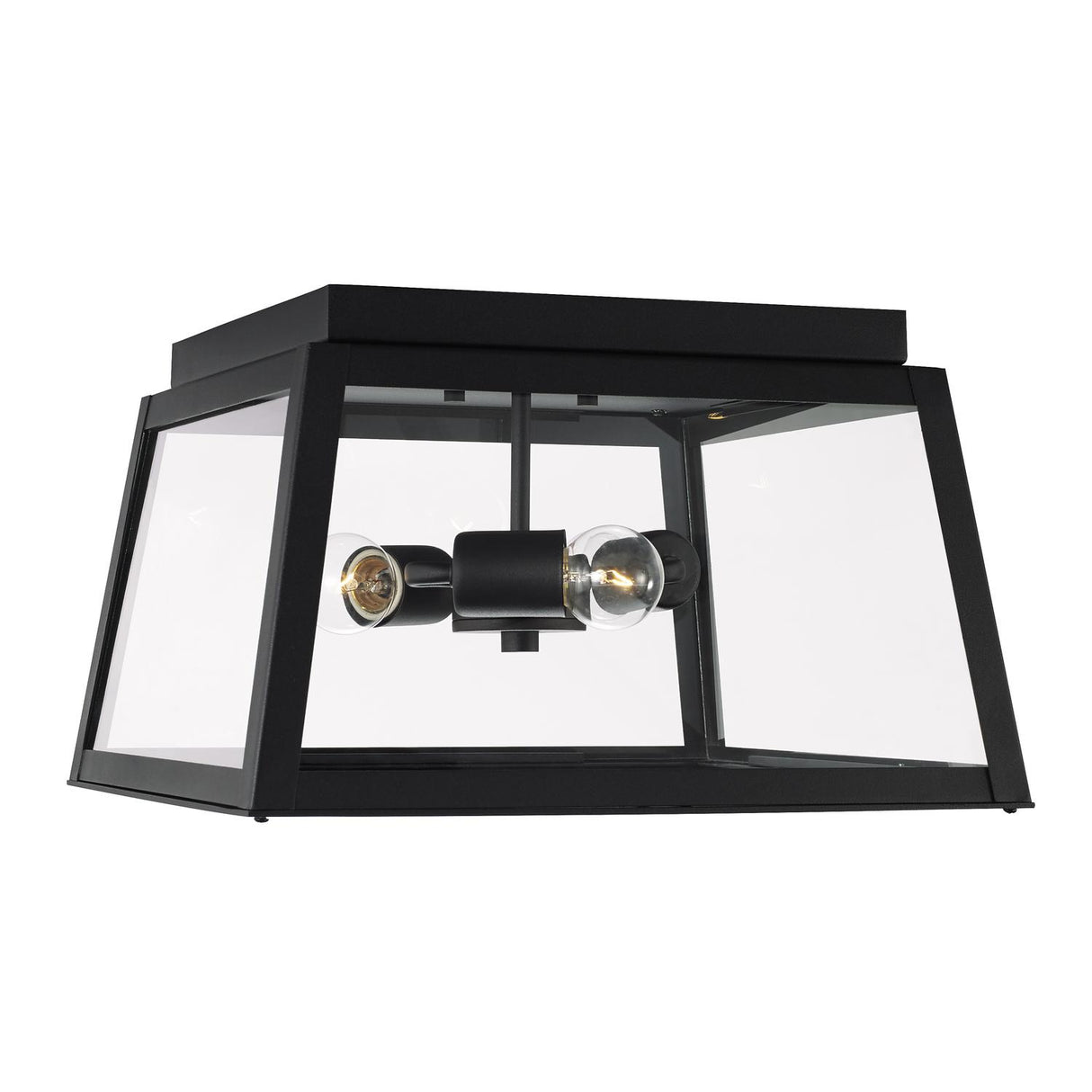 Capital Lighting 943736BK Leighton 3 Light Outdoor Flush Black