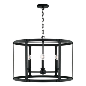 Capital Lighting 344941BI Brennen 4 Light Pendant Black Iron
