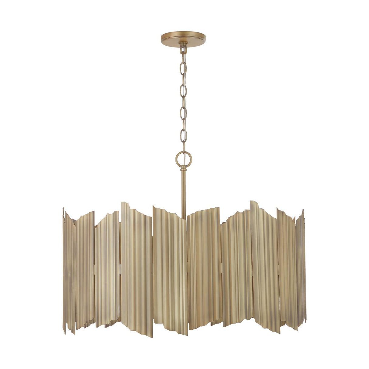 Capital Lighting 333441AD Xavier 4 Light Pendant Aged Brass