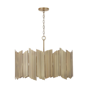 Capital Lighting 333441AD Xavier 4 Light Pendant Aged Brass
