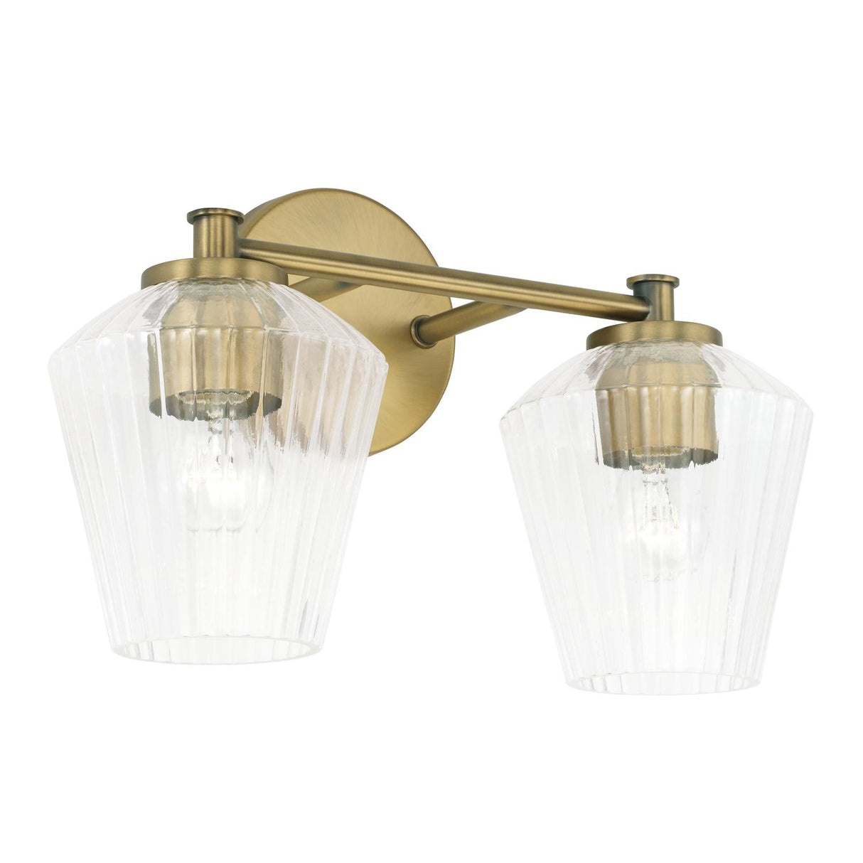 Capital Lighting 141421AD-507 Beau 2 Light Vanity Aged Brass