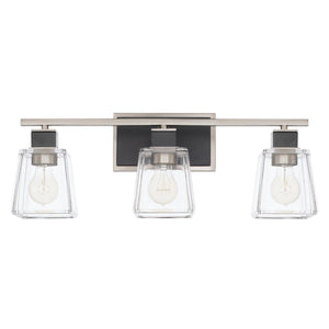 Capital Lighting 125231BT-445 Tux 3 Light Vanity Black Tie
