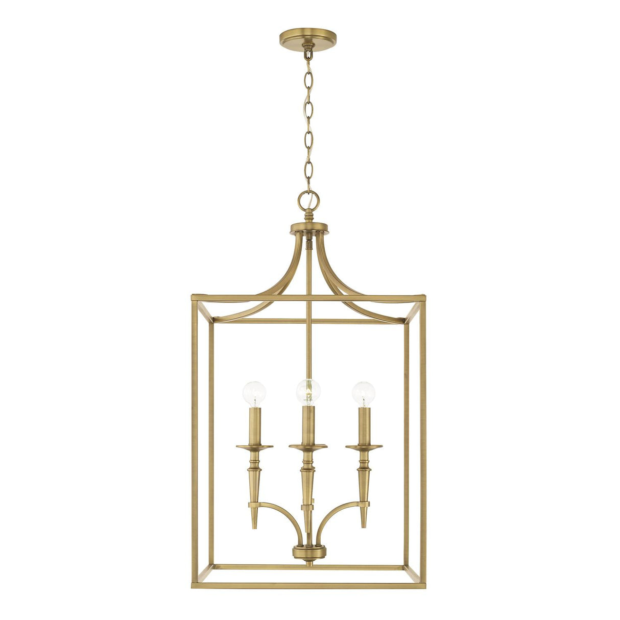 Capital Lighting 542641AD Abbie 4 Light Foyer Aged Brass