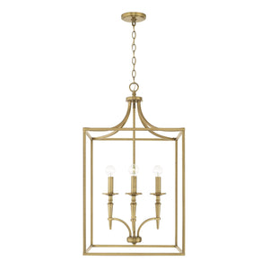 Capital Lighting 542641AD Abbie 4 Light Foyer Aged Brass