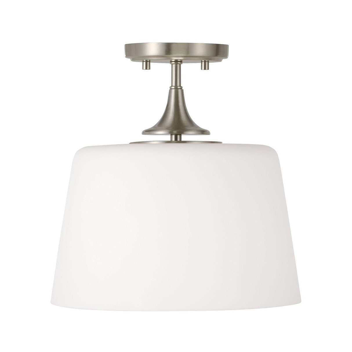 Capital Lighting 248911BN Presley 1 Light Dual Mount Semi-Flush/Pendant Brushed Nickel
