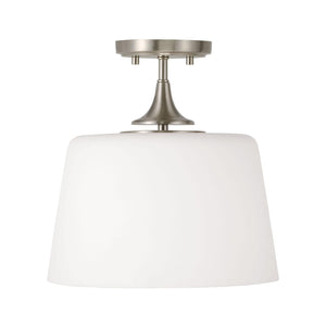 Capital Lighting 248911BN Presley 1 Light Dual Mount Semi-Flush/Pendant Brushed Nickel