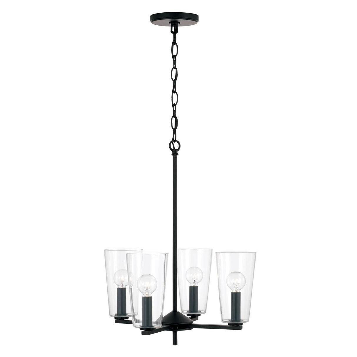 Capital Lighting 348641MB-538 Portman 4 Light Pendant Matte Black