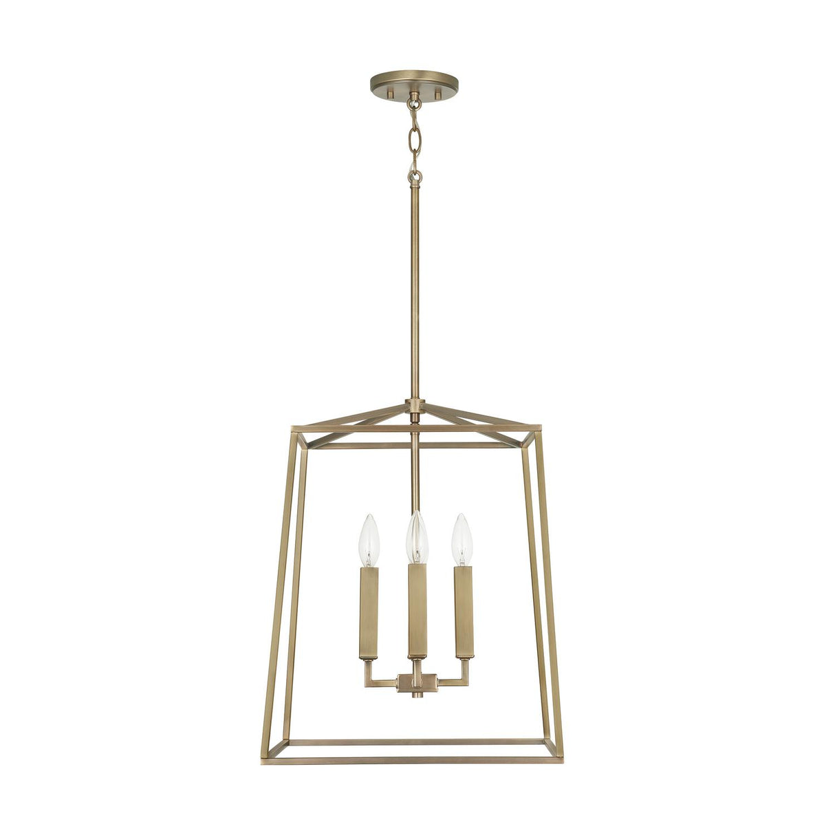 Capital Lighting 537642AD Thea 4 Light Foyer Aged Brass