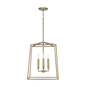Capital Lighting 537642AD Thea 4 Light Foyer Aged Brass
