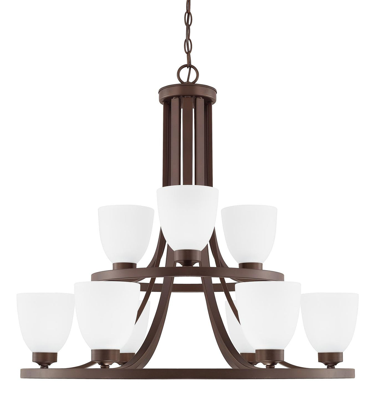 Capital Lighting 414391BZ-333 Jameson 9 Light Chandelier Bronze