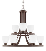 Capital Lighting 414391BZ-333 Jameson 9 Light Chandelier Bronze