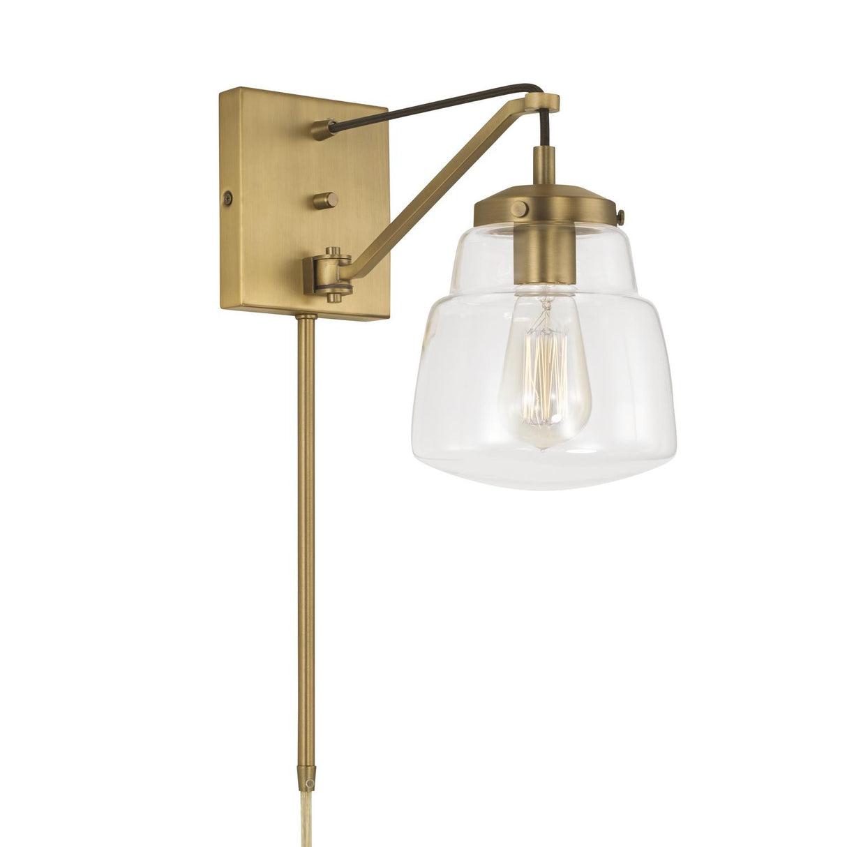 Capital Lighting 642711AD-518 Dillon 1 Light Sconce Aged Brass