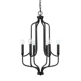 Capital Lighting 439261MB Reeves 6 Light Chandelier Matte Black