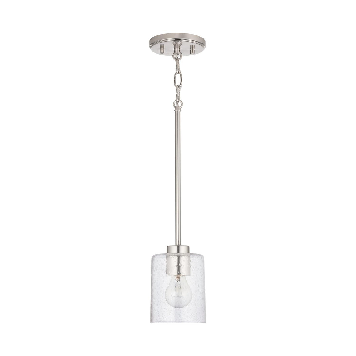 Capital Lighting 328511BN-449 Greyson 1 Light Pendant Brushed Nickel