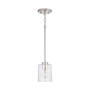 Capital Lighting 328511BN-449 Greyson 1 Light Pendant Brushed Nickel