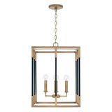 Capital Lighting 544742AB Bleeker 4 Light Foyer Aged Brass and Black