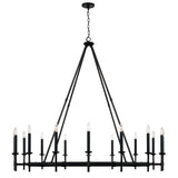 Capital Lighting 445202IH Ogden 16 Light Chandelier Brushed Black Iron